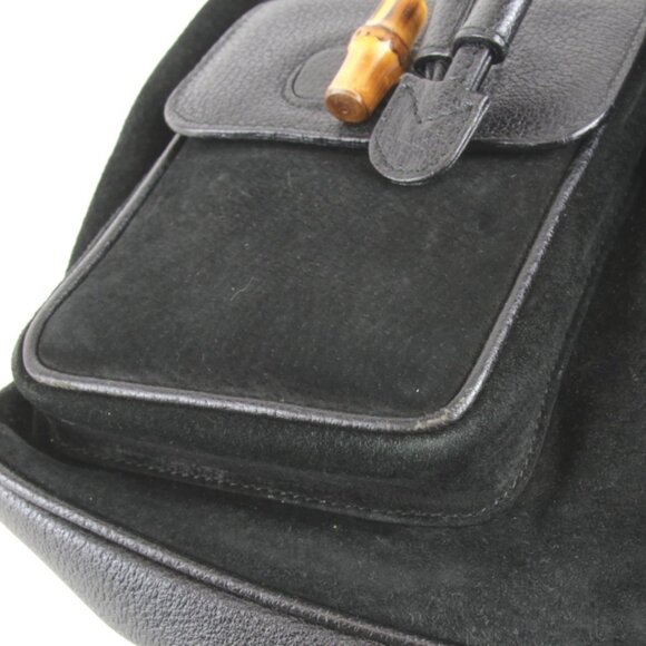 GUCCI Black Bamboo Backpack - Picture 7 of 14